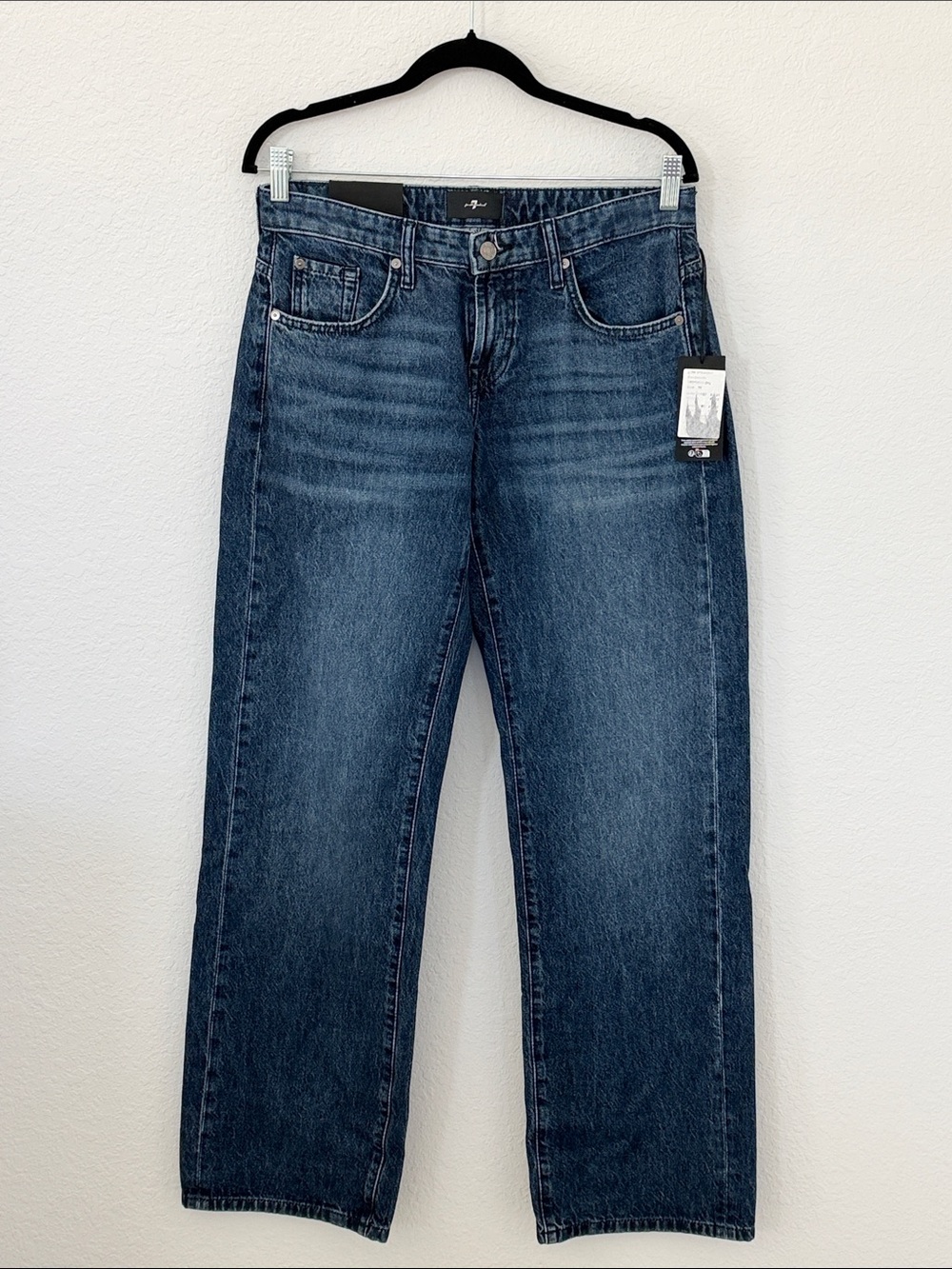 7 For All Mankind Low Straight Kendallville Jeans Size 29 NWT 100% Cotton